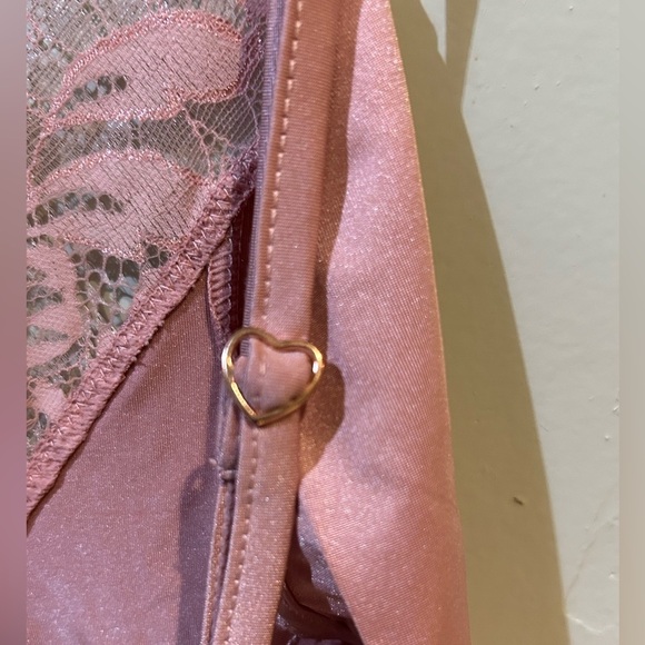 FREE PEOPLE Wild Bunch Light Pink Bodysuit With Lace Trim. Women’s Small NWTS - Picture 6 of 9